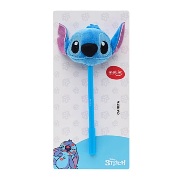 Caneta Esferográfica Molin Face Plush Stitch 0.7mm Azul